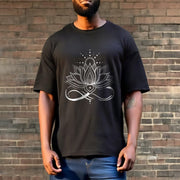 Buddha Stones Lotus Flower Sun Design Tee T-shirt