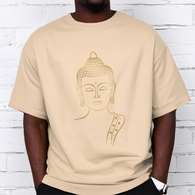 Buddha Stones Golden Buddha In Deep Meditation Tee T-shirt