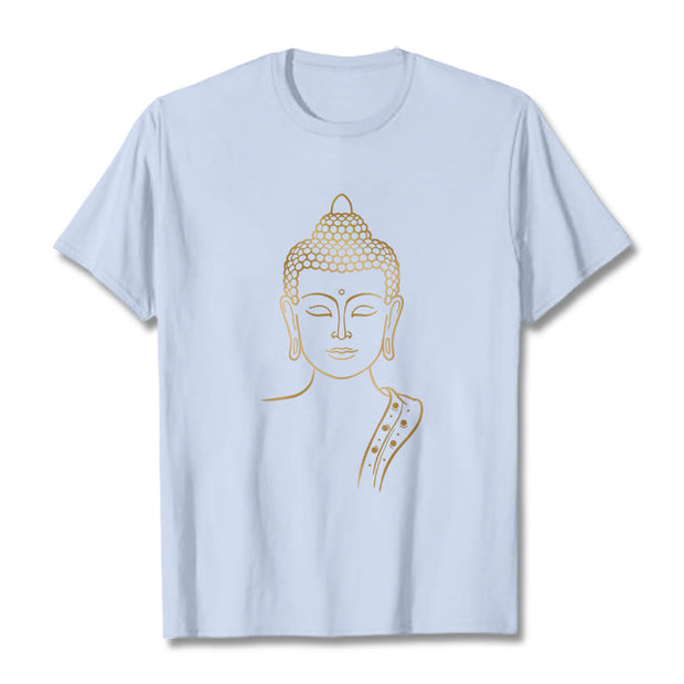 Buddha Stones Golden Buddha In Deep Meditation Tee T-shirt
