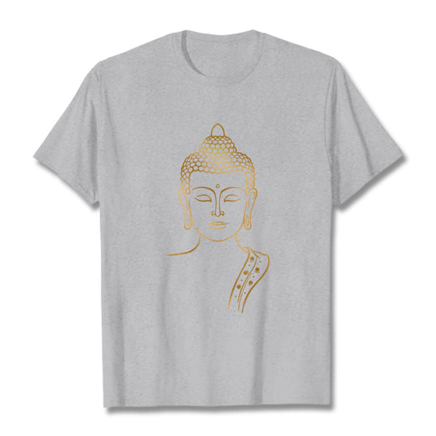 Buddha Stones Golden Buddha In Deep Meditation Tee T-shirt