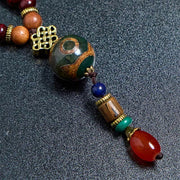 FREE Today: Peace and Protection Tibetan Handmade Wenge Wood Dzi Bead Elephant Head Necklace Pendant