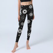 Buddha Stones Sun Moon Star Pattern Print Gym Leggings Women's Yoga Pants - image 6