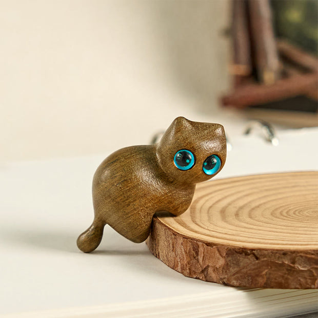 FREE Today: Peace and Soothing Mini Cute Stretching Cat Carved Desk Decoration