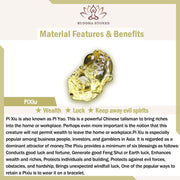 Buddha Stones Natural Citrine PiXiu Copper Coin Protection Bracelet
