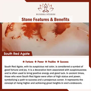 Buddha Stones Natural South Red Agate Pearl Peace Lock Charm Positive Bracelet