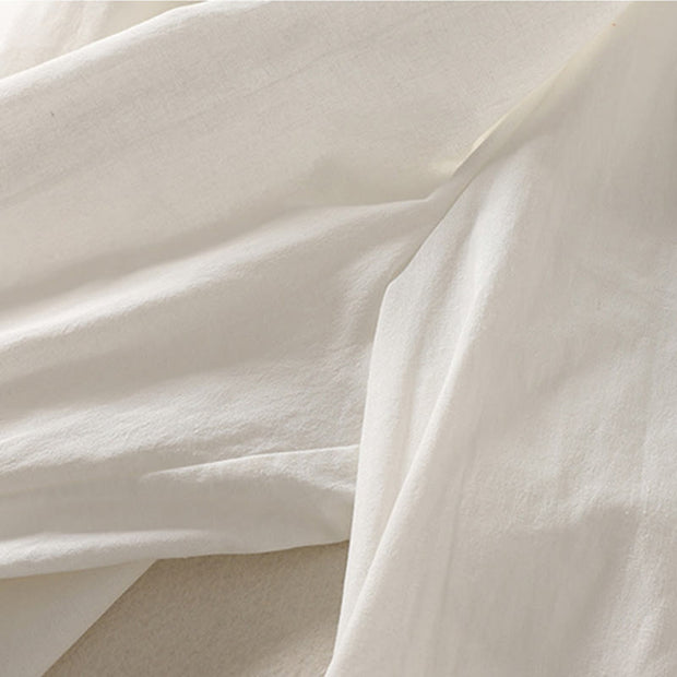 Buddha Stones Commute Retro Plain High Waist Women's Wide Leg 7-8 Length Cotton Linen Pants With Pockets