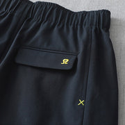 Buddha Stones Commute Casual Solid Color Ankle-Length Women's Wide Leg Cotton Pants With Pockets