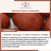 Buddha Stones Natural 2mm Goldstone Beads Positive Multi Layer Bracelet - image 6