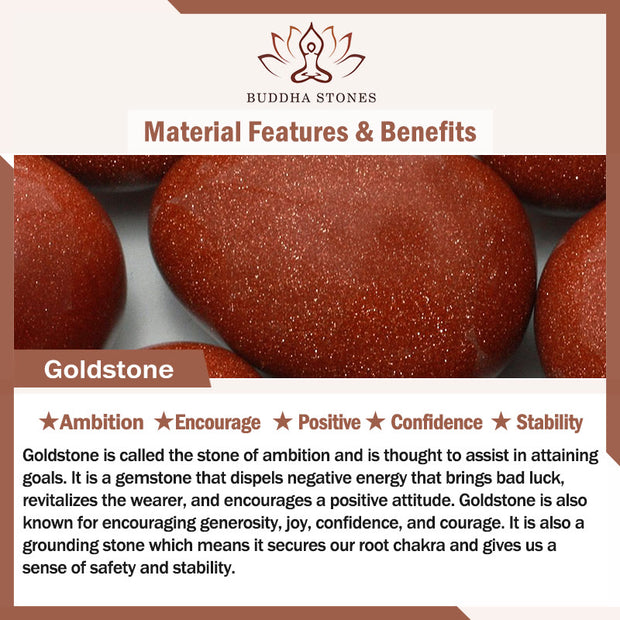 Buddha Stones Natural 2mm Goldstone Beads Positive Multi Layer Bracelet - image 6