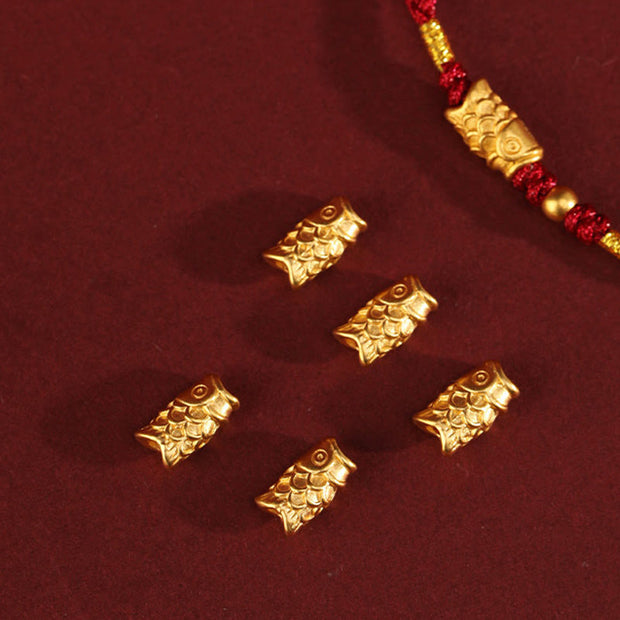 Buddha Stones 999 Gold Luck Protection Koi Fish Handmade Braided String Bracelet