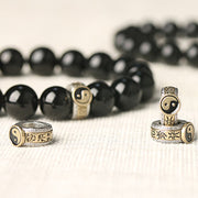 FREE Today: Fulfilment Strength Black Obsidian Yin Yang Nine-Character Mantra Bracelet
