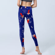 Buddha Stones Goldfish Water Ripples Pattern Print Gym Leggings Women's Yoga Pants - image 7