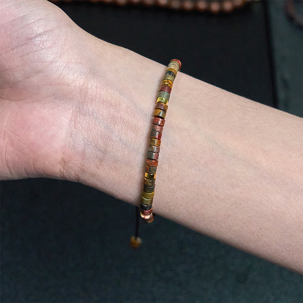 Buddha Stones Rhodonite Healing Relationships Spacer Bead Bracelet