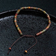 Buddha Stones Rhodonite Healing Relationships Spacer Bead Bracelet