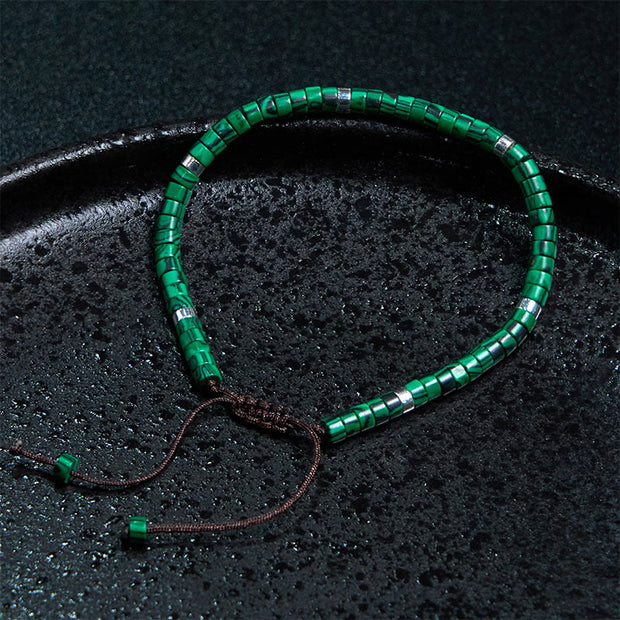 Buddha Stones Malachite Anti-Anxiety Spacer Bead Bracelet