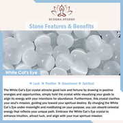 Buddha Stones 925 Sterling Silver Natural Peach Blossom White Cat's Eye Positive Bracelet