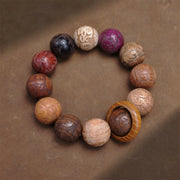 Gratuit aujourd'hui: protection de guérison Sandalwood Chinois Zodiac Dragon Phoenix FU Bracelet de caractère