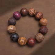 Gratuit aujourd'hui: protection de guérison Sandalwood Chinois Zodiac Dragon Phoenix FU Bracelet de caractère