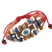 Buddha Stones Tibetan Evil Eye Leather Adjustable Protection Bracelet - image 12