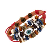 Buddha Stones Tibetan Evil Eye Leather Adjustable Protection Bracelet - image 40