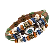 Buddha Stones Tibetan Evil Eye Leather Adjustable Protection Bracelet - image 50