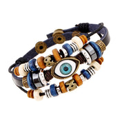 Buddha Stones Tibetan Evil Eye Leather Adjustable Protection Bracelet - image 33