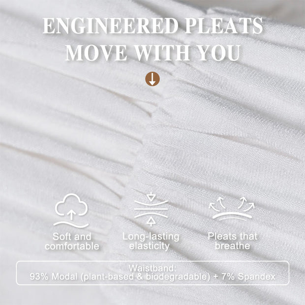 Buddha Stones Pure Cotton Landscape Cranes Clouds Pattern Women's Elastic Waist Harem Pants - image 4