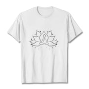Buddha Stones Lotus Flower Meditative Yoga Pose Design Tee T-shirt