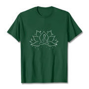 Buddha Stones Lotus Flower Meditative Yoga Pose Design Tee T-shirt