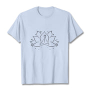 Buddha Stones Lotus Flower Meditative Yoga Pose Design Tee T-shirt
