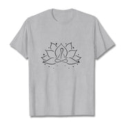 Buddha Stones Lotus Flower Meditative Yoga Pose Design Tee T-shirt