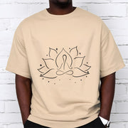 Buddha Stones Lotus Flower Meditative Yoga Pose Design Tee T-shirt