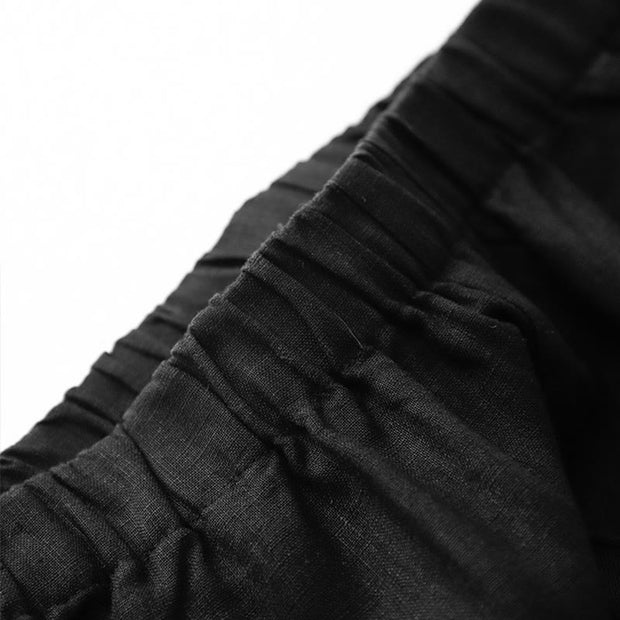 Buddha Stones Vintage Commute Side Slit Design 7-8 Length Women's Harem Cotton Linen Bloomers Pants With Pockets - image 10