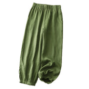 Buddha Stones Vintage Commute Side Slit Design 7-8 Length Women's Harem Cotton Linen Bloomers Pants With Pockets - image 7