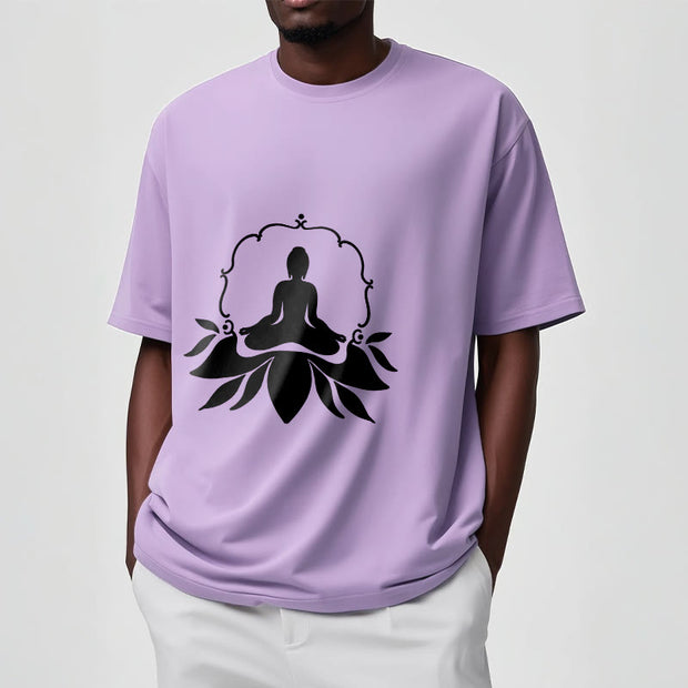 Buddha Stones Meditating Buddha Seated on Grass Tee T-shirt - image 18