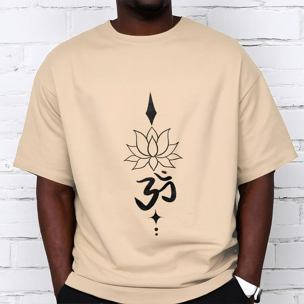 Buddha Stones Om Symbol Lotus Tee T-shirt - image 13