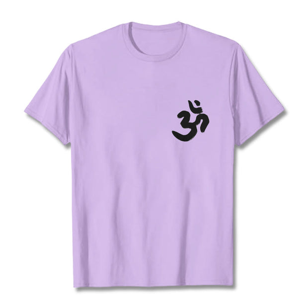 Buddha Stones Om Symbol Sanskrit Tee T-shirt - Plum - 2XL - image 17