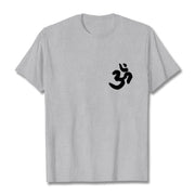 Buddha Stones Om Symbol Sanskrit Tee T-shirt - LightGrey - 2XL - image 11