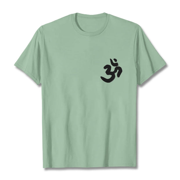 Buddha Stones Om Symbol Sanskrit Tee T-shirt - PaleGreen - 2XL - image 19