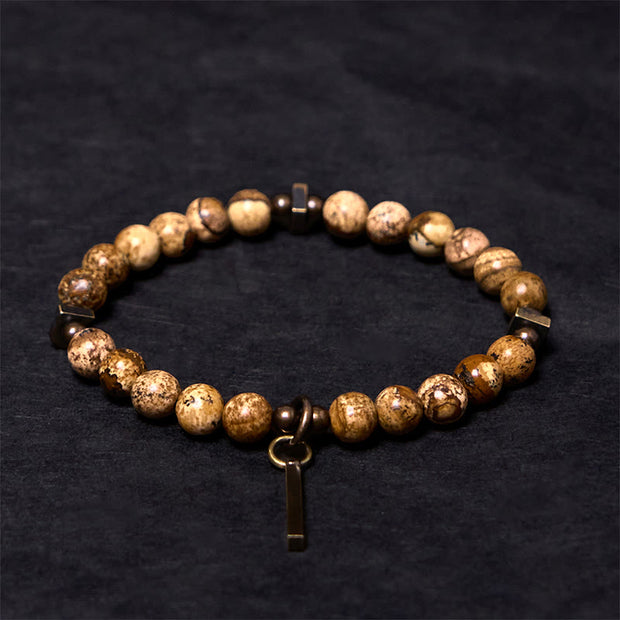 Buddha Stones Distressed Design Copper Luck Bracelet - image 3
