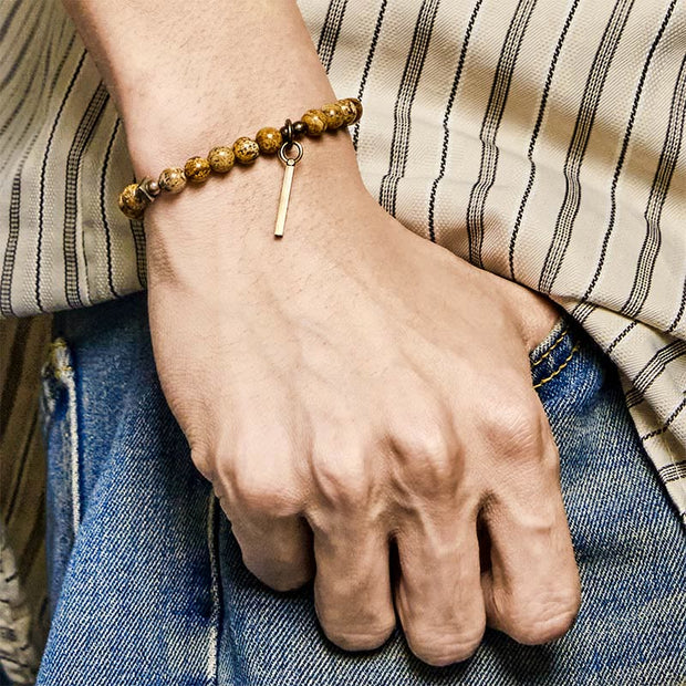 Buddha Stones Distressed Design Copper Luck Bracelet - image 4