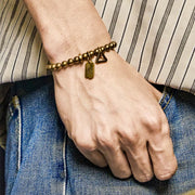 Buddha Stones "Wishing You Good Luck Always" Pure Copper Brass Bracelet Includes Gift Message Card - image 5