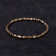 Buddha Stones Retro Distressed Irregular Design Copper Brass Luck Bracelet - 7.9-8.3in(20-21cm) - image 1