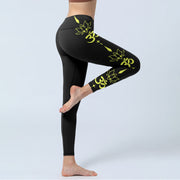 Buddha Stones Lotus Flower OM Symbol Print Gym Leggings Women's Yoga Pants - image 4