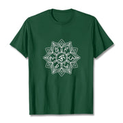 Buddha Stones Mandala Flower Om Mani Padme Hum Sanskrit Mantra Tee T-shirt - ForestGreen - 2XL - image 5
