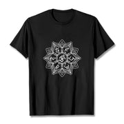 Buddha Stones Mandala Flower Om Mani Padme Hum Sanskrit Mantra Tee T-shirt - Black - 2XL - image 7