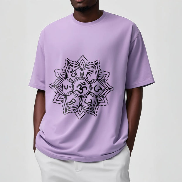 Buddha Stones Mandala Flower Om Mani Padme Hum Sanskrit Mantra Tee T-shirt - image 18