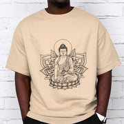 Buddha Stones Medicine Buddha Seated On A Lotus Pedestal Tee T-shirt - image 10