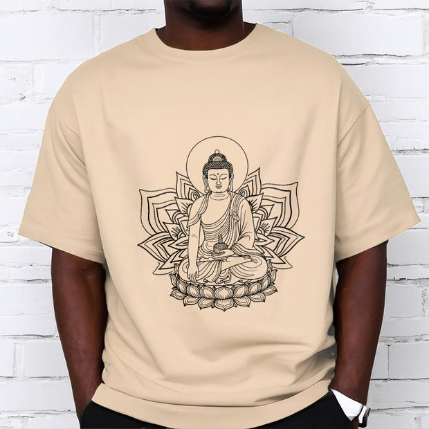 Buddha Stones Medicine Buddha Seated On A Lotus Pedestal Tee T-shirt - image 10