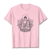 Buddha Stones Medicine Buddha Seated On A Lotus Pedestal Tee T-shirt - LightPink - 2XL - image 13